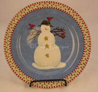 Sakura SNOWMAN Debbie Mumm Salad Dessert Plate